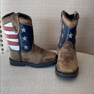 American Flag Smokey Mountain Boots Baby Size 5